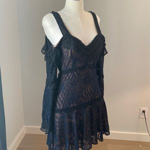 For Love & Lemons black lace dress